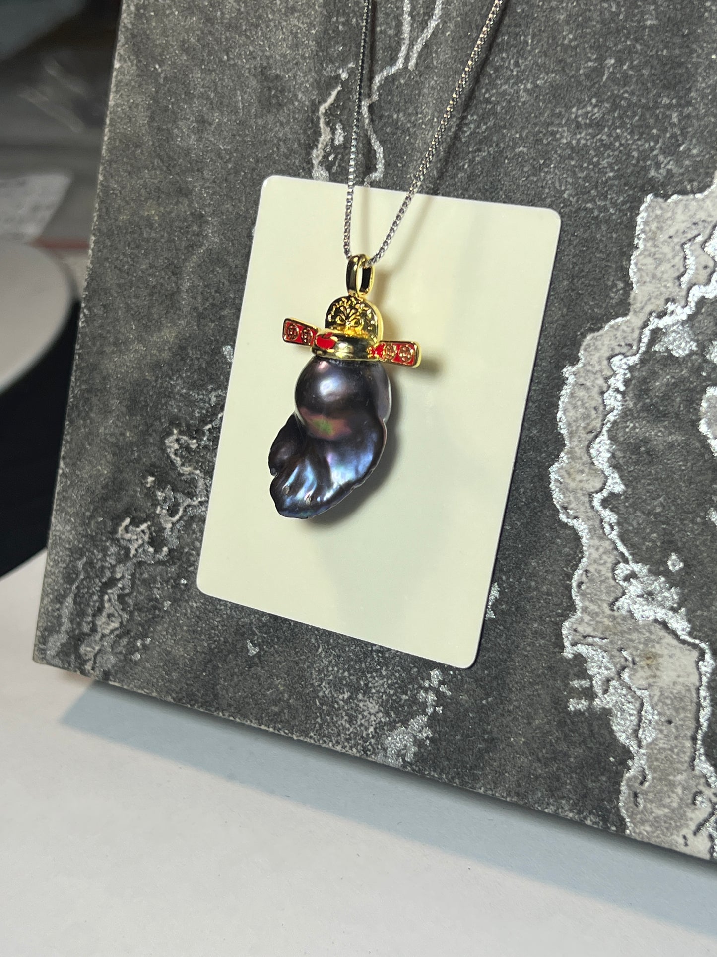 Freshwater Baroque Pearl Fortune Elf Pendant | 19×30mm
