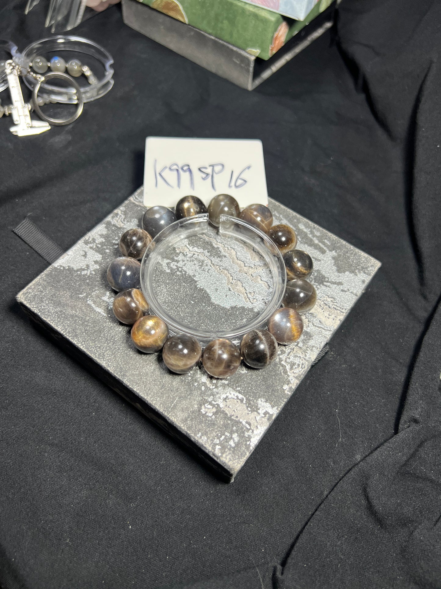 Simple Bracelet | Natural Black Moonstone