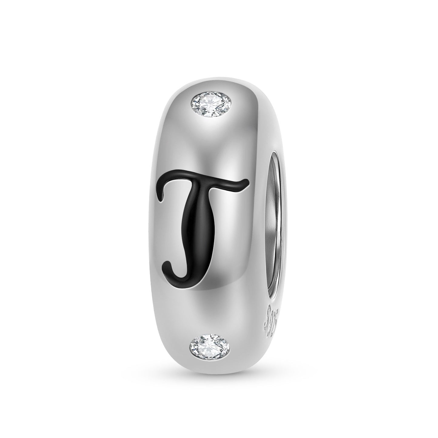 925 Sterling Silver Alphabet Spacer Charm | A–Z Initial Bead