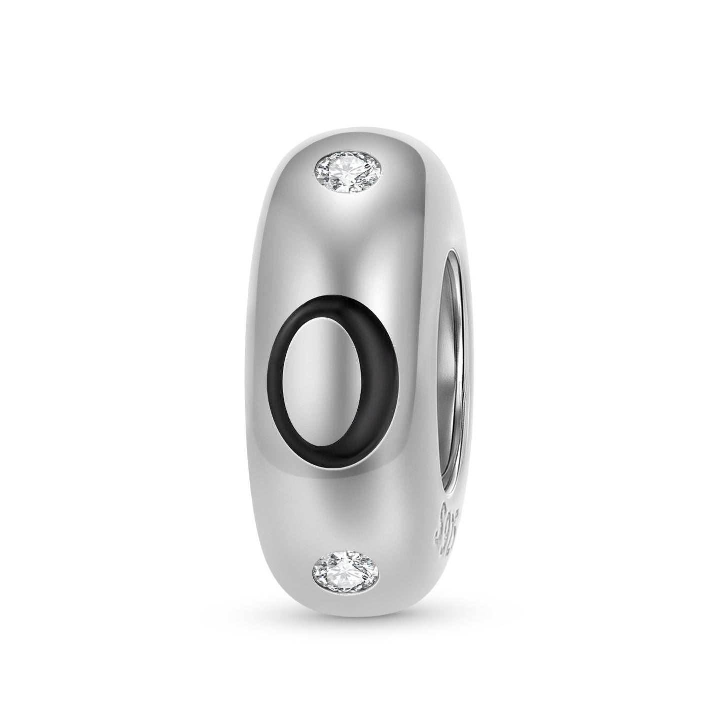 925 Sterling Silver Alphabet Spacer Charm | A–Z Initial Bead