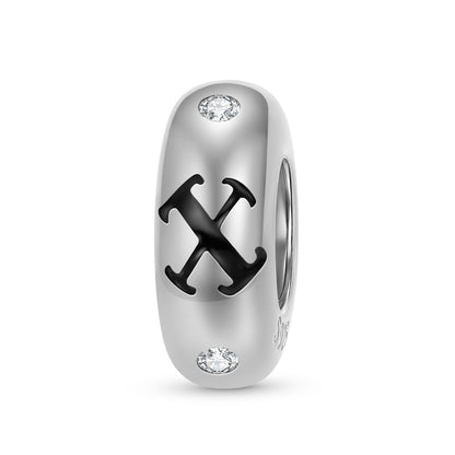 925 Sterling Silver Alphabet Spacer Charm | A–Z Initial Bead