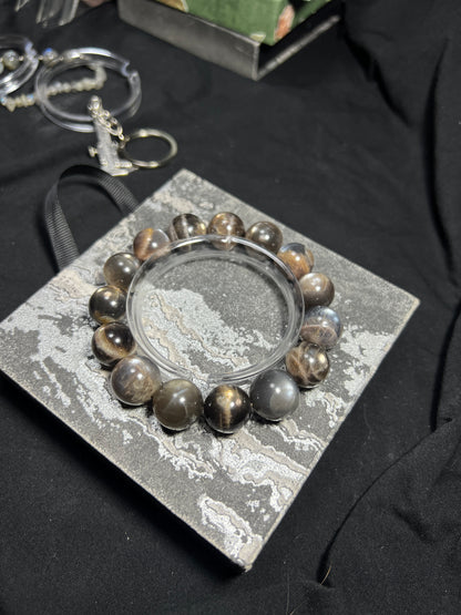 Simple Bracelet | Natural Black Moonstone