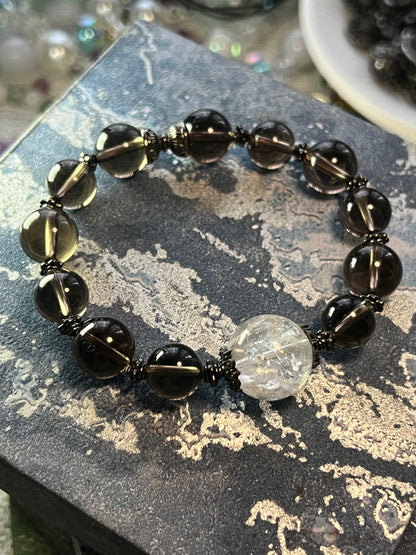 Design Bracelet | Smoky Quartz & Azez Quartz | 9–11mm & 13mm