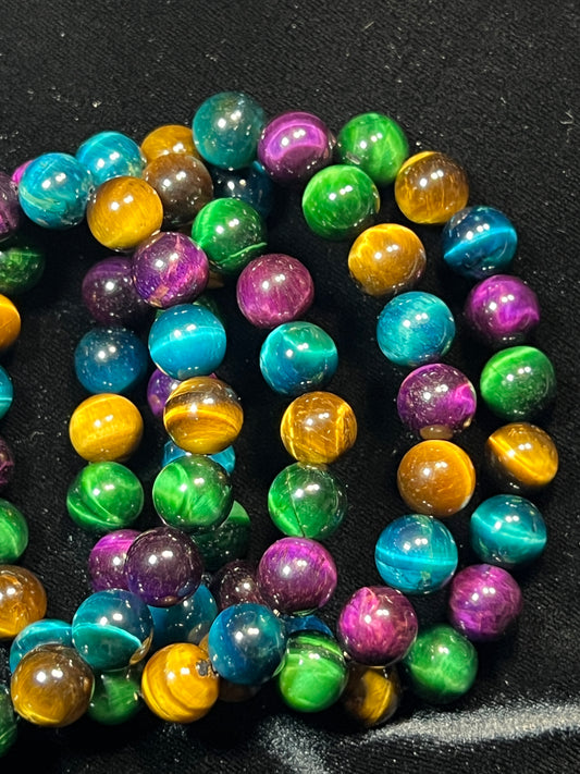 Simple Bracelet | Dyed Tiger Eye | 10mm