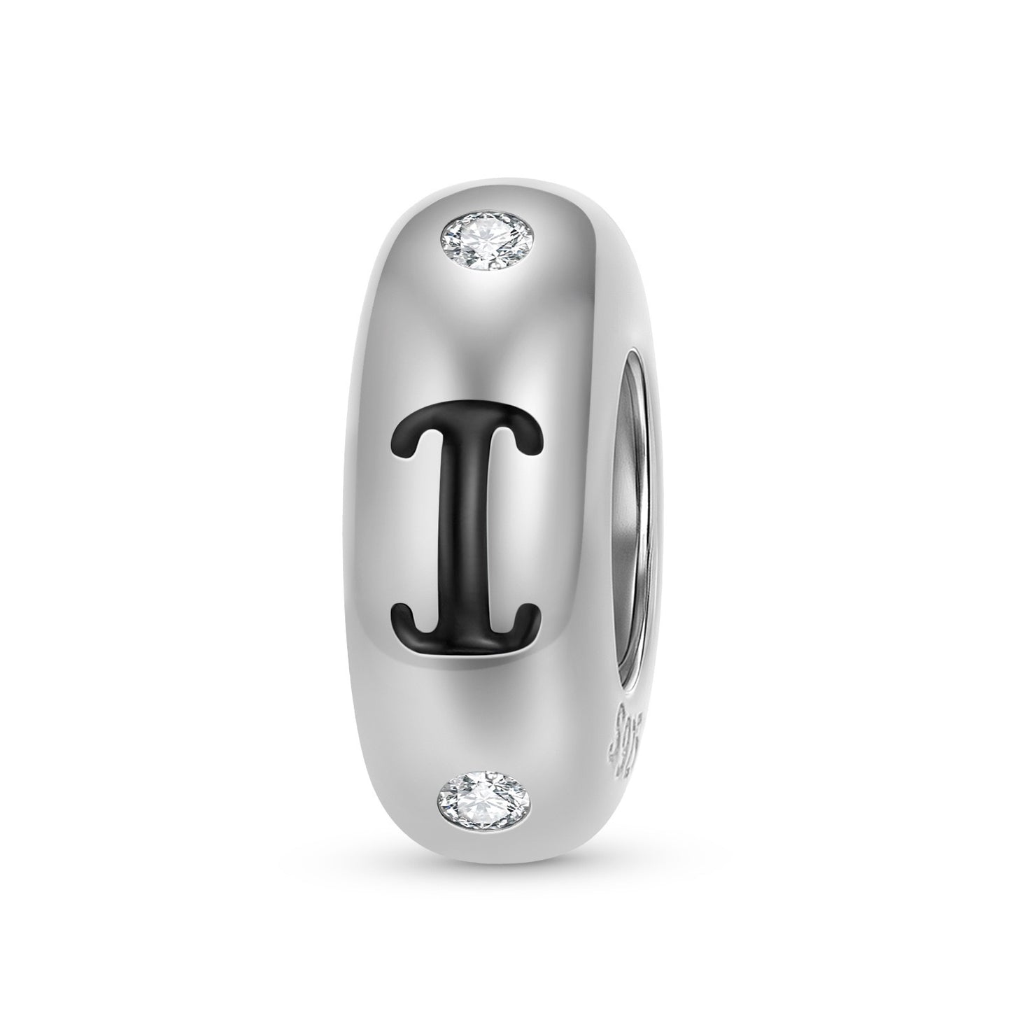 925 Sterling Silver Alphabet Spacer Charm | A–Z Initial Bead