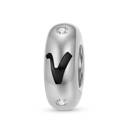 925 Sterling Silver Alphabet Spacer Charm | A–Z Initial Bead