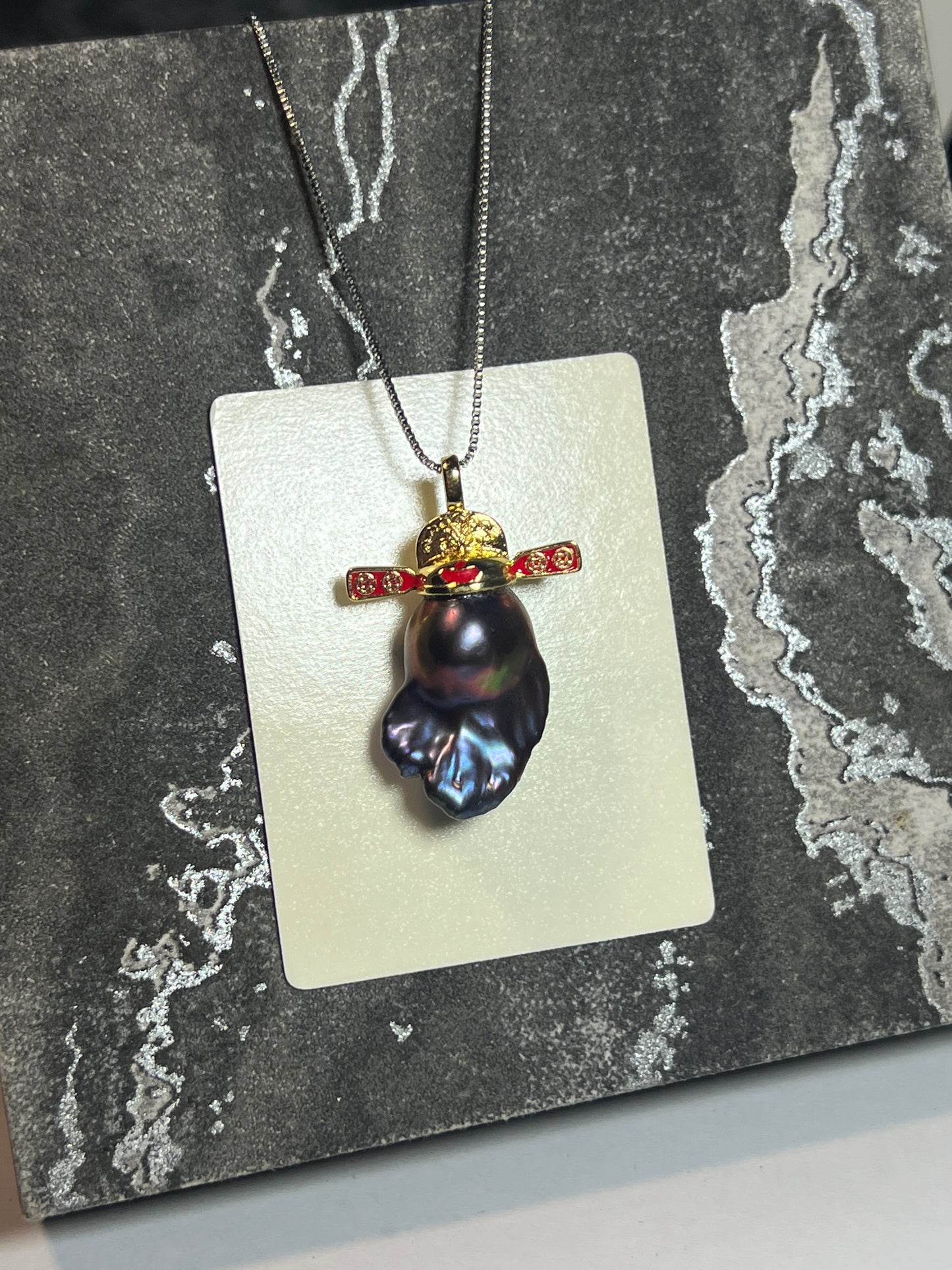 Freshwater Baroque Pearl Fortune Elf Pendant | 19×30mm