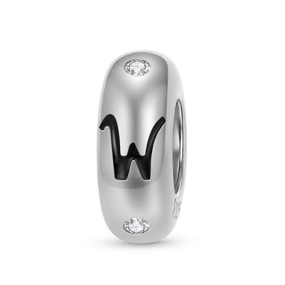 925 Sterling Silver Alphabet Spacer Charm | A–Z Initial Bead