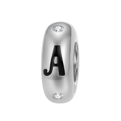 925 Sterling Silver Alphabet Spacer Charm | A–Z Initial Bead
