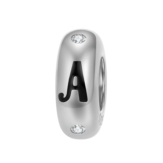 925 Sterling Silver Alphabet Spacer Charm | A–Z Initial Bead