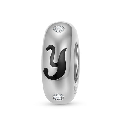925 Sterling Silver Alphabet Spacer Charm | A–Z Initial Bead