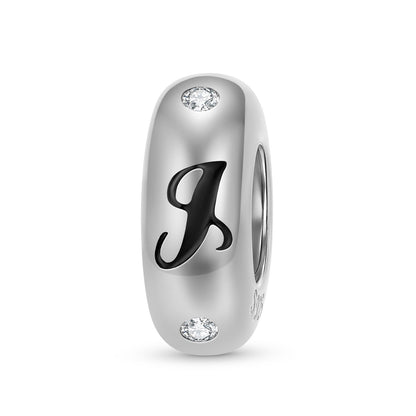 925 Sterling Silver Alphabet Spacer Charm | A–Z Initial Bead