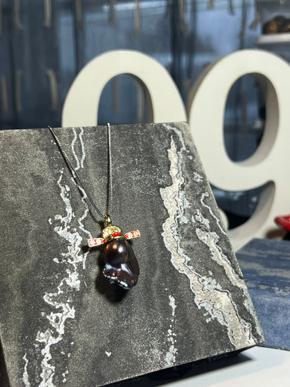 Freshwater Baroque Pearl Fortune Elf Pendant | 19×30mm