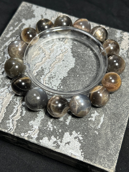 Simple Bracelet | Natural Black Moonstone