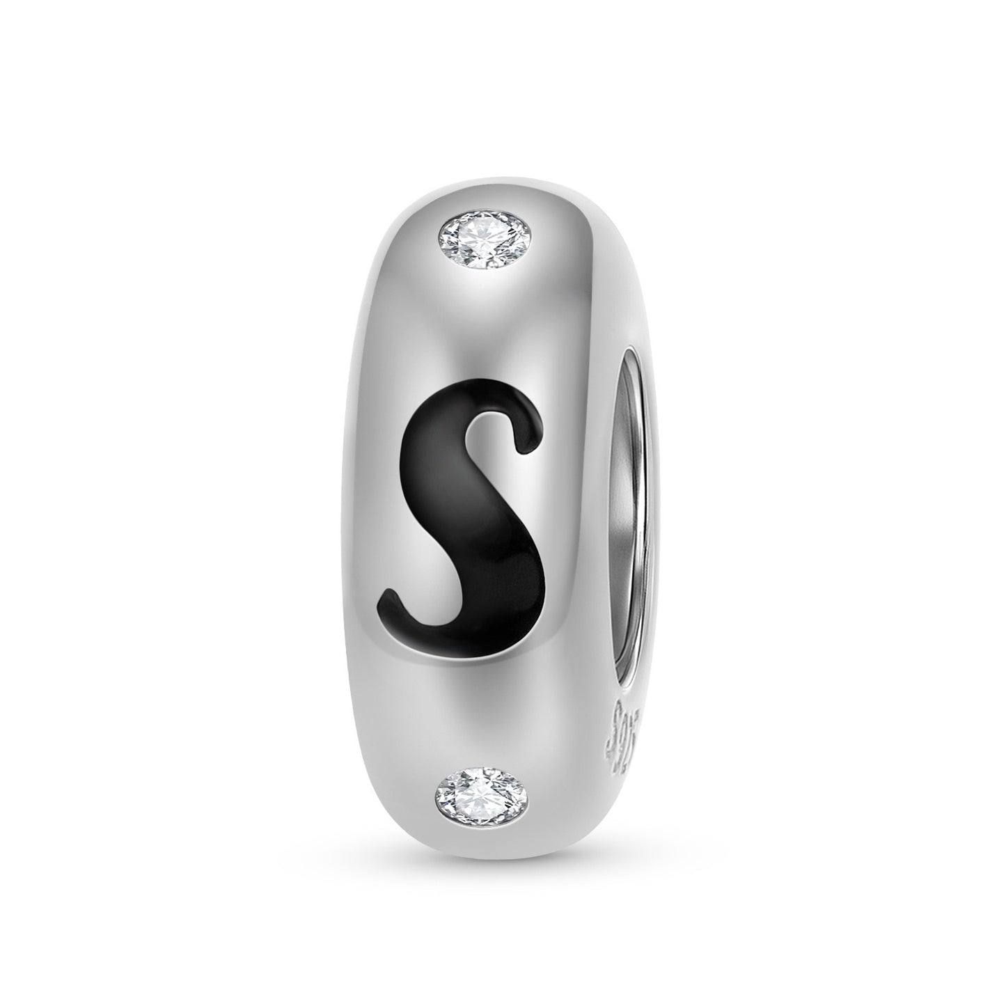 925 Sterling Silver Alphabet Spacer Charm | A–Z Initial Bead
