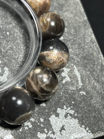 Simple Bracelet | Natural Black Moonstone