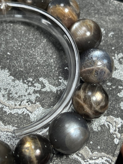 Simple Bracelet | Natural Black Moonstone