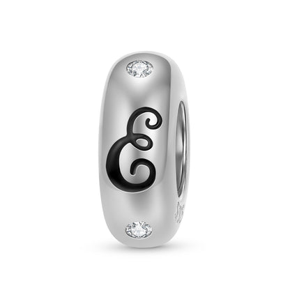 925 Sterling Silver Alphabet Spacer Charm | A–Z Initial Bead