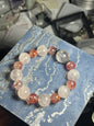 Design Bracelet | White Azeztulite × Rose Quartz × Fire Quartz