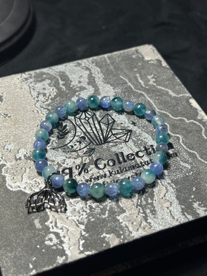Design Bracelet | Natural Blue Kyanite & Dyed Blue Agate