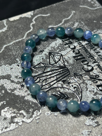 Design Bracelet | Natural Blue Kyanite & Dyed Blue Agate