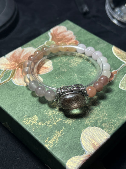 Design Bracelet | Phantom Quartz, Agate & Milky Quartz