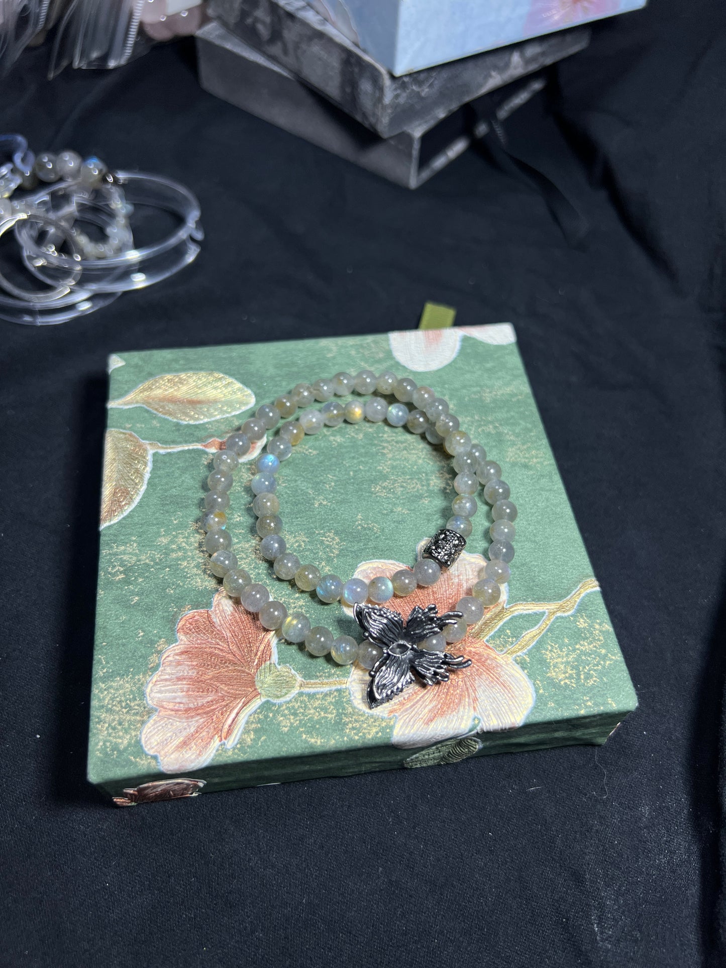 Design Double Wrap Bracelet | Natural Labradorite