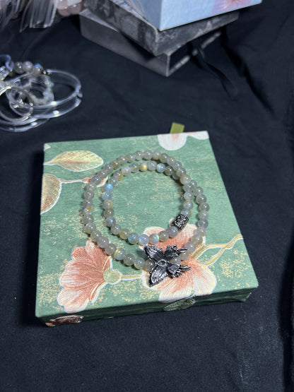 Design Double Wrap Bracelet | Natural Labradorite