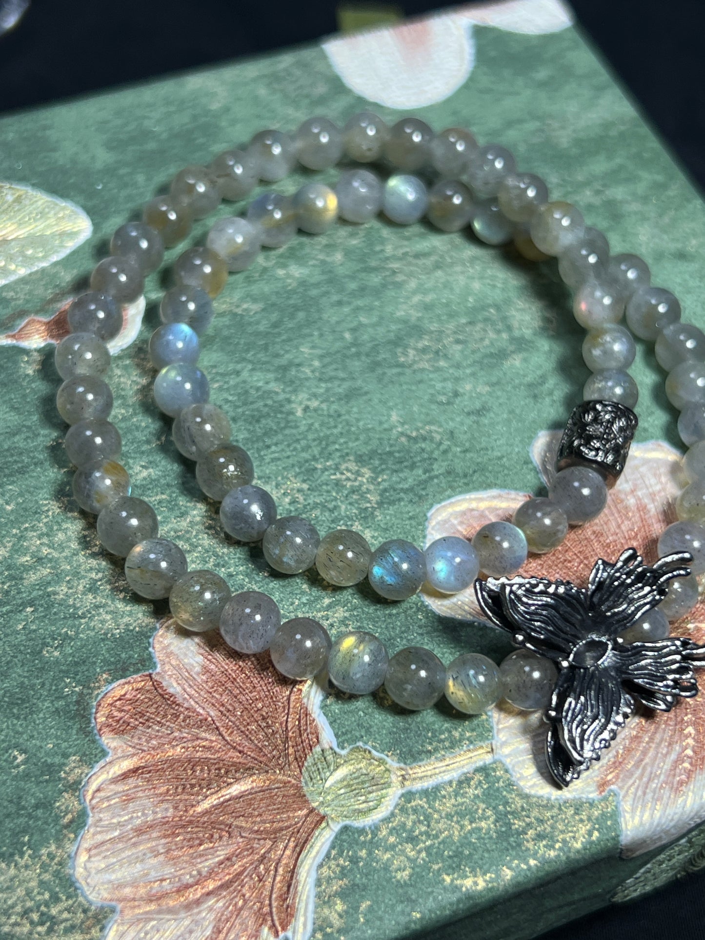 Design Double Wrap Bracelet | Natural Labradorite