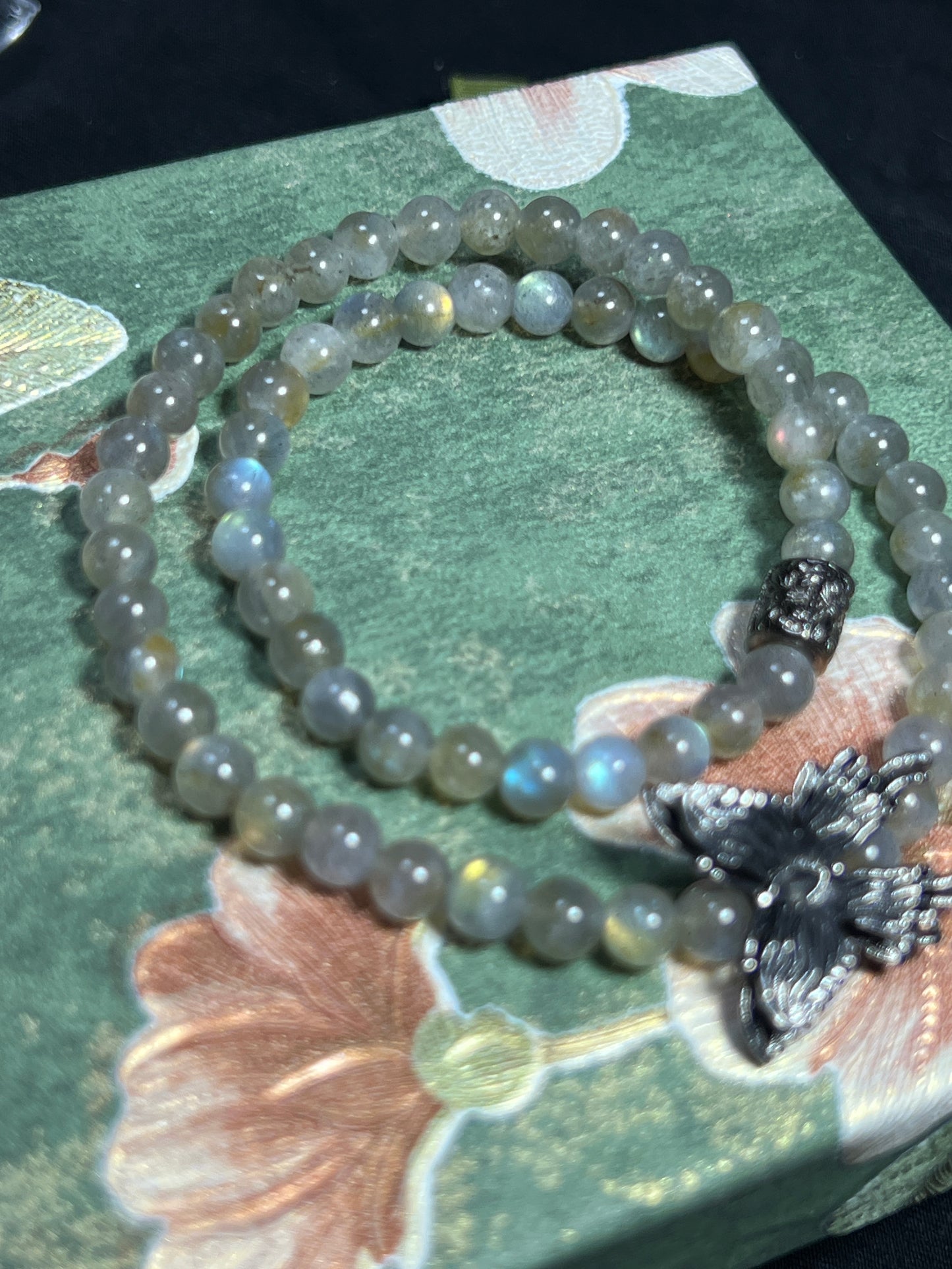 Design Double Wrap Bracelet | Natural Labradorite