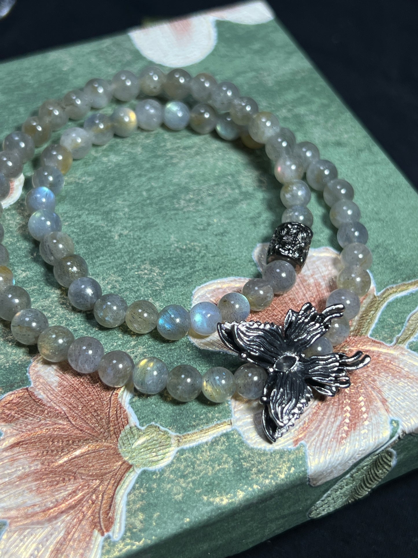 Design Double Wrap Bracelet | Natural Labradorite