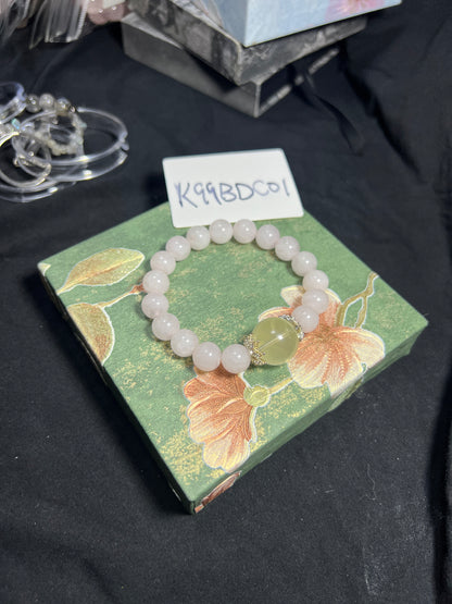 Design Bracelet | Natural Rose Quartz & Lemon Quartz