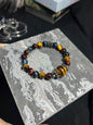 Design Bracelet | Natural Yellow, Red & Blue Tiger Eye