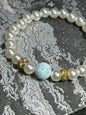 Design Bracelet | Natural Larimar & Pearl