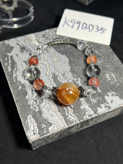 Design Bracelet | Fire Quartz & Clear Quartz