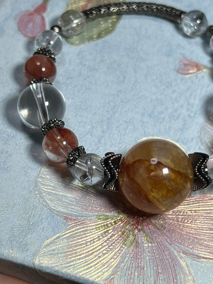Design Bracelet | Fire Quartz & Clear Quartz