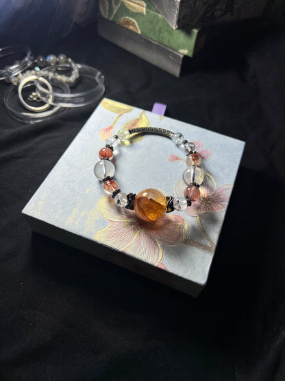 Design Bracelet | Fire Quartz & Clear Quartz
