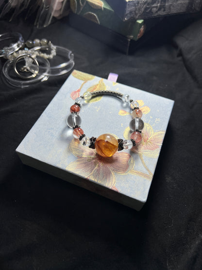 Design Bracelet | Fire Quartz & Clear Quartz