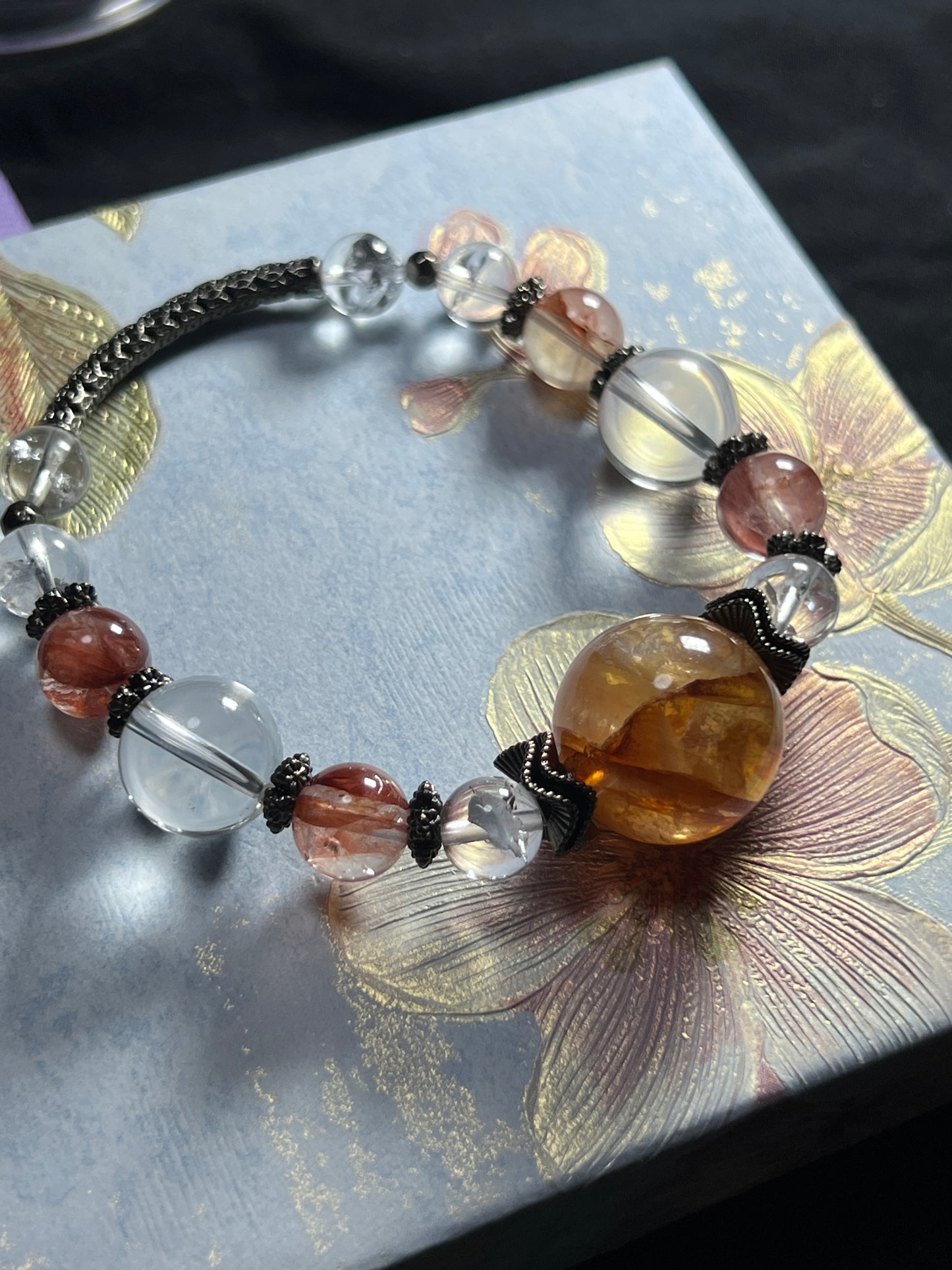 Design Bracelet | Fire Quartz & Clear Quartz