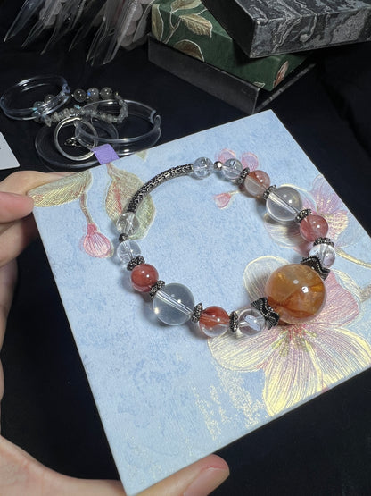 Design Bracelet | Fire Quartz & Clear Quartz