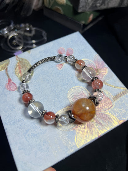 Design Bracelet | Fire Quartz & Clear Quartz