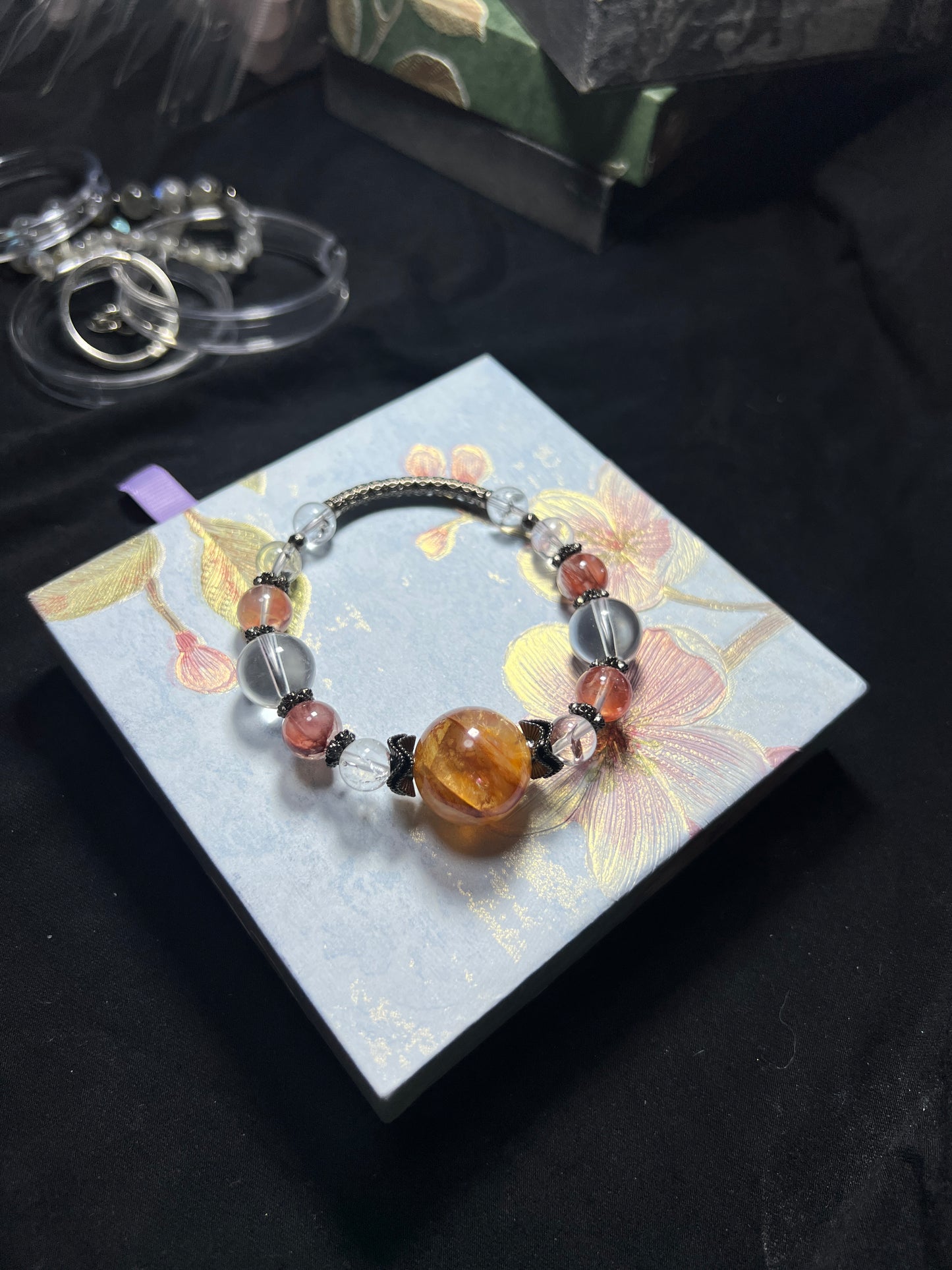 Design Bracelet | Fire Quartz & Clear Quartz