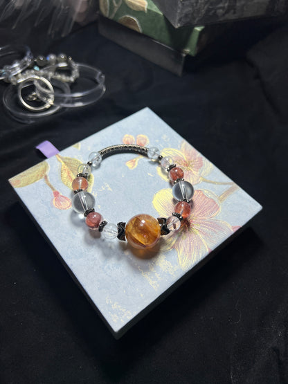 Design Bracelet | Fire Quartz & Clear Quartz