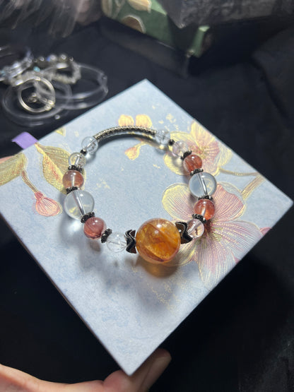 Design Bracelet | Fire Quartz & Clear Quartz