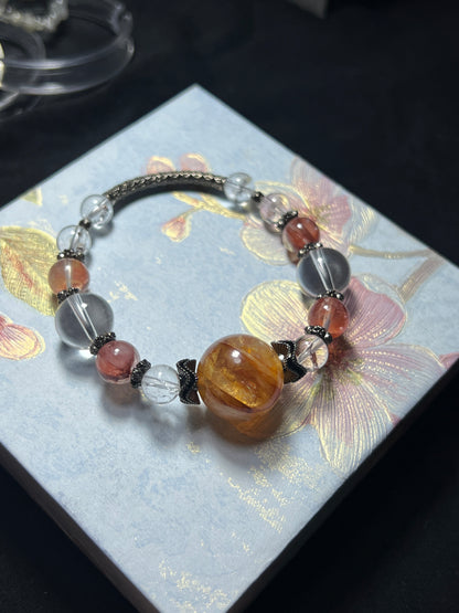 Design Bracelet | Fire Quartz & Clear Quartz