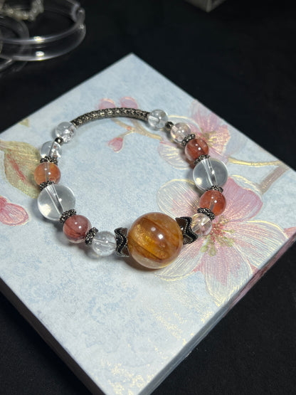 Design Bracelet | Fire Quartz & Clear Quartz