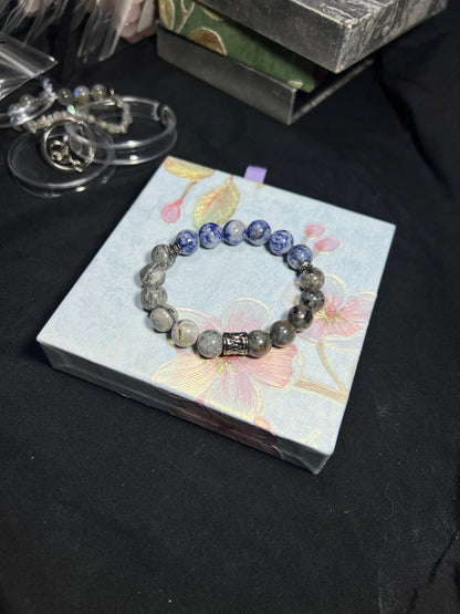 Design Bracelet | Picasso Jasper, Larvikite & Blue Stone