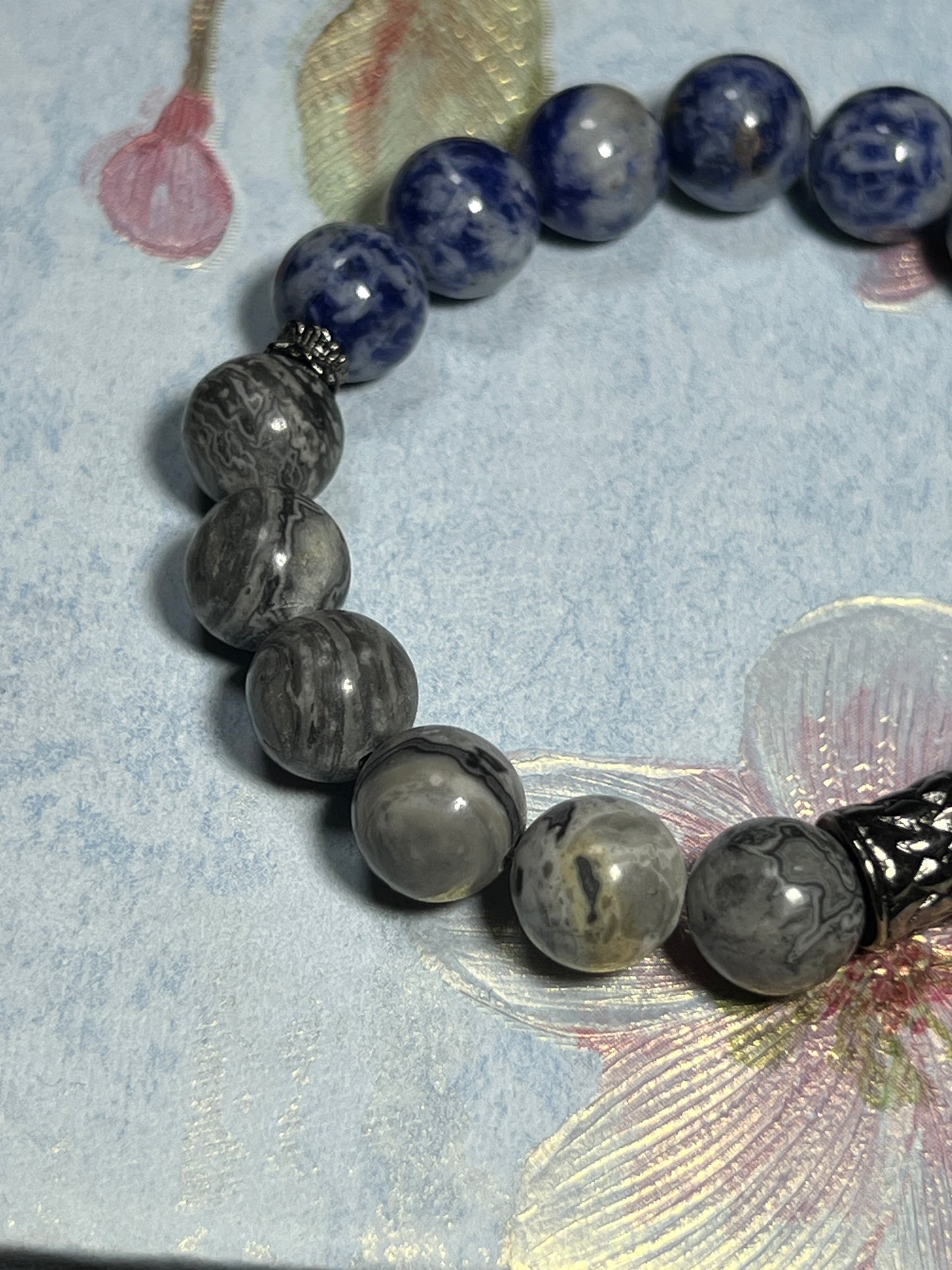 Design Bracelet | Picasso Jasper, Larvikite & Blue Stone