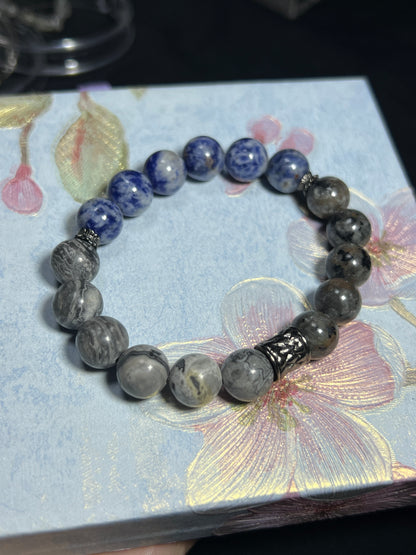 Design Bracelet | Picasso Jasper, Larvikite & Blue Stone