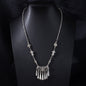Vintage Ethnic Portrait Coin Tassel Necklace